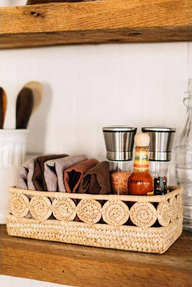 Palm Medallion Bread Basket